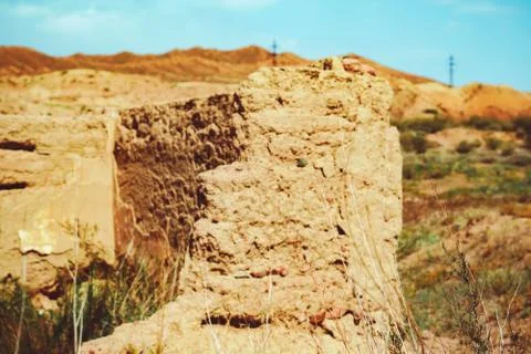 Ruins in the desert Stock Photos