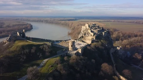 Ruins of Devin Castle Stock Footage 100880698