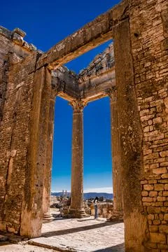 The ruins of dougga Foto stock