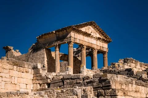 The ruins of dougga Foto stock