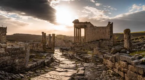 The ruins of dougga Stock Photos