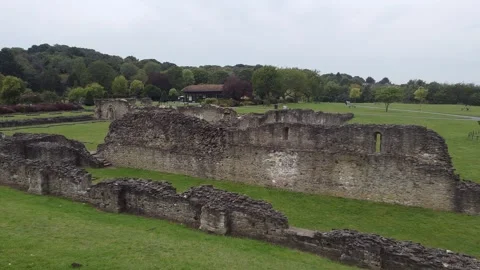 Ruins Drone shot Stock Footage 255800061