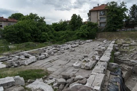 Ruins of Eastern gate of Philippopolis, Plovdiv, Bulgaria Stock Photos