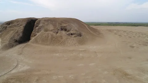 Ruins from the El Brujo Archaeology Complex in Peru near Trujillo Stock Footage 102289744