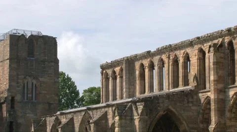 Ruins of Elgin Cathedral Stock Footage 8359690