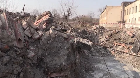 The ruins of the excavation Stock Footage 59876448