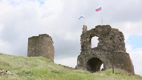 Ruins of the fortress Stock Footage 107397488