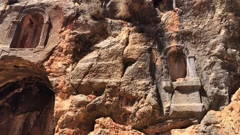 Ruins of the Gates of Hell in Caesarea Phillipi Video stock 92342935