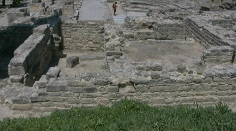The ruins of Gortys on Crete Stock Footage