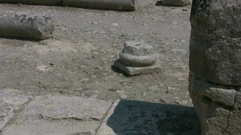 The ruins of Gortys on Crete Stock Footage