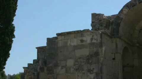 The ruins of Gortys on Crete Stock Footage