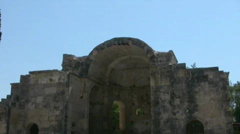 The ruins of Gortys on Crete Stock Footage