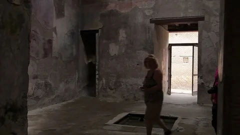 Ruins of Herculaneum, Italy Stock Footage 74334643