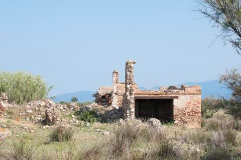 Ruins of a house Stock Photos