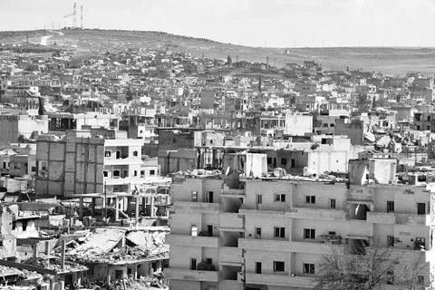 Ruins of Kobane Stock Photos
