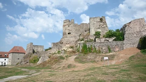 Ruins of the Levice Castle. Levicky hrad, Slovakia. Video stock 283123168