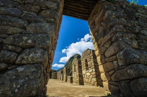 Ruins of Machu Pichu ruins Stock Photos