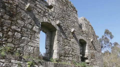 Ruins of a medieval castle Видео 150964416