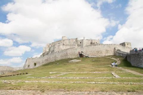 Ruins of medieval castle Stock Photos