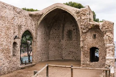 Ruins of a medieval monastery Stock Photos