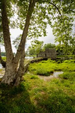 Ruins of a mill Stock Photos