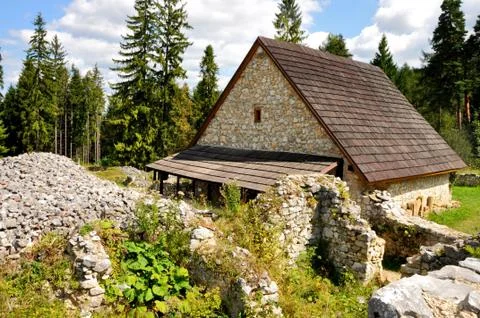 Ruins of monastery Klastorisko Stock Photos