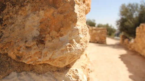 Ruins in Nazareth Stock Footage 32151456