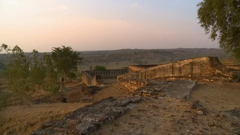 The ruins of an old building Stock Footage 112667800