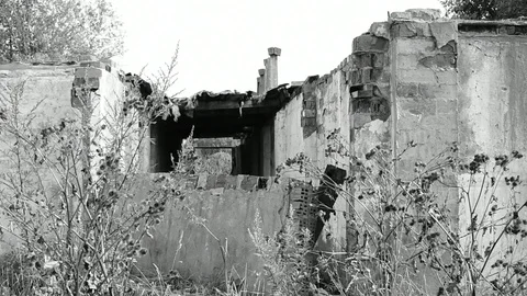 Ruins of an old building Stock Footage 117111465