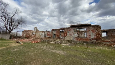 Ruins of old building Stock Footage 152243478