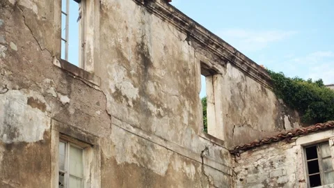 Ruins of an Old Building. Stock Footage 257136204
