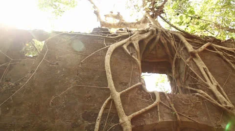 Ruins of old castle in India Stock Footage 26381783