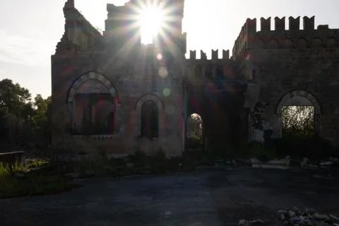 Ruins of Old Castle Stock Photos