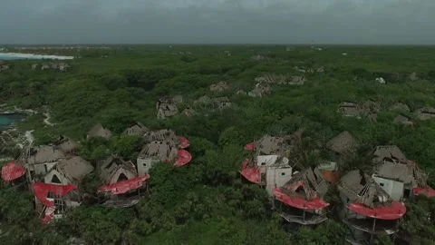 Ruins of an old hotel Stock Footage 138070941