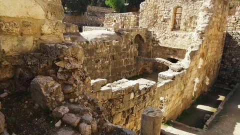 Ruins of old house Stock Footage 119503530