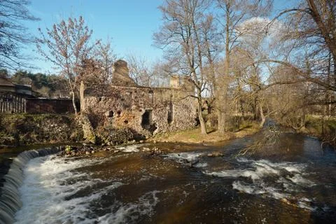 Ruins of old mill Stock Photos