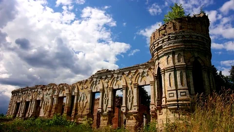 Ruins of the palace Stock Footage 76881513
