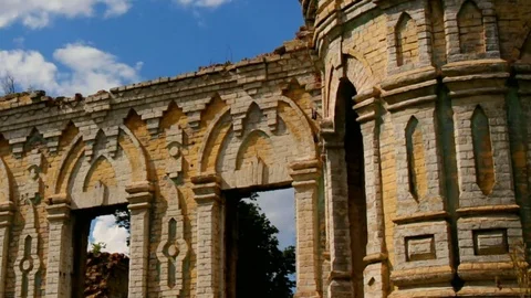 Ruins of the palace Stock Footage 76881746