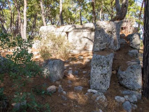 Ruins in Phaselis 스톡 사진