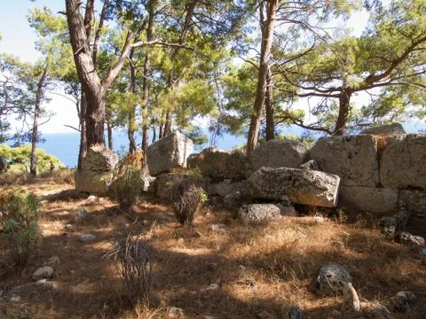 Ruins in Phaselis Stock-Fotos