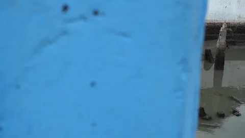 Ruins of the pier pillars. Stock Footage 90776286