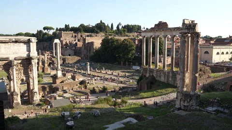 Ruins of the Roman Forum Stock Footage 32207033