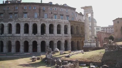 Ruins in Rome Video stock 52932503