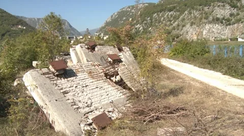 Ruins. Salakovac. Stock Footage