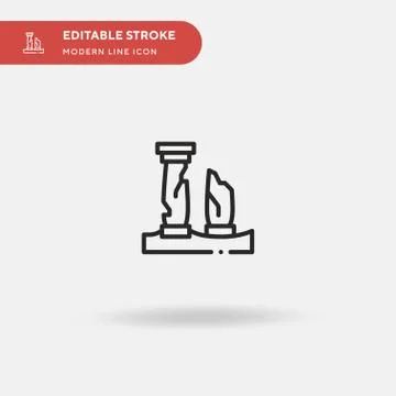 Ruins Simple vector icon. Illustration symbol design template for web mobile  Stock Illustration