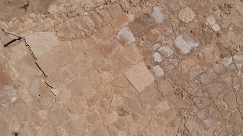 The ruins of the St. Euthimius monastery. Jerusalem, view from the drone. Stock Footage 113238271