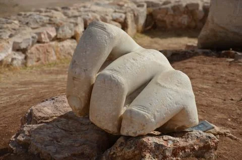 Ruins of a statue of hercules. Stock Photos