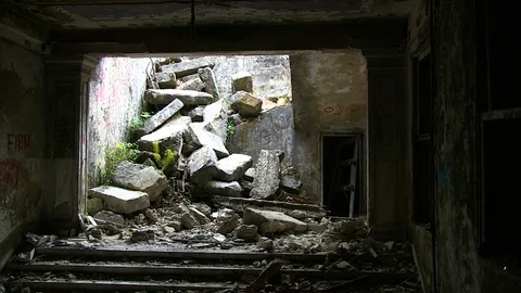 RUINS OF STONE STAIR Stock Footage 93797395