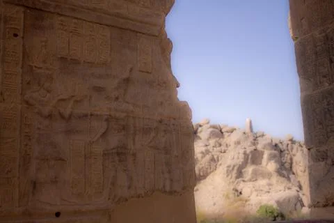 Ruins of a temple in Egypt Stock Photos