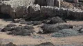 Ruins of Tombs of the King in Pafos city on seacoast of Mediterranean HD Footage